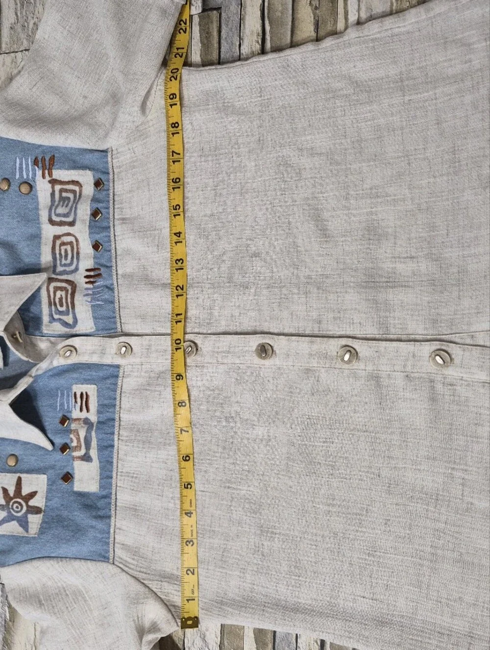 Vintage ​City Girl 2Pc Set Woman's 8/12 Beige Boho Western Linen Classic Retro